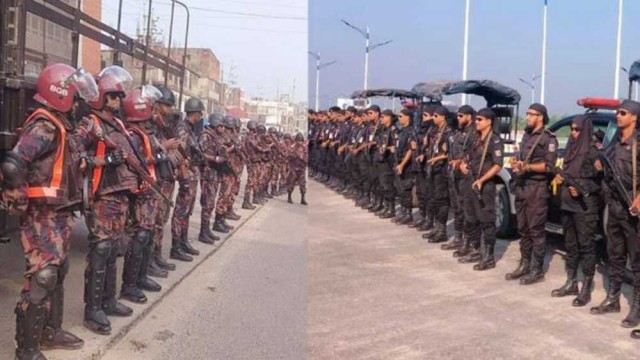 সারাদেশে ১৫২ প্লাটুন বিজিবি ও র্যাবের ৪৪২ টহল দল মোতায়েন