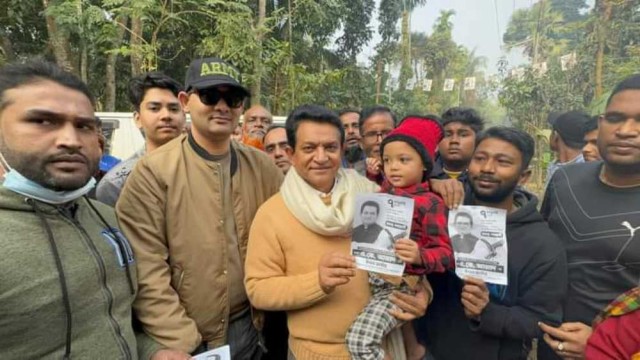 ফরিদপুর-৩ : এ কে আজাদের নির্বাচনী গণসংযোগ ও পথসভা