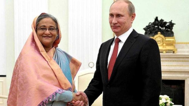 প্রধানমন্ত্রী শেখ হাসিনাকে রাশিয়ার প্রেসিডেন্ট পুতিনের অভিনন্দন