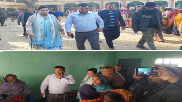 বিরামপুরে স্মার্ট জাতীয় পরিচয়পত্র বিতরণ কার্যক্রম পরিদর্শনে জেলা প্রশাসক