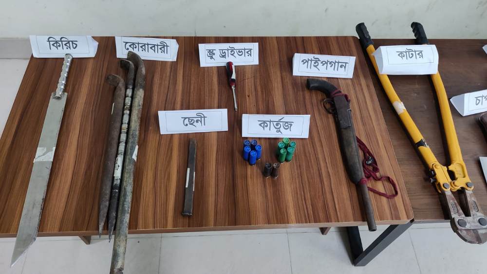 ডাকাতির কাজে ব্যবহৃত জিনিস