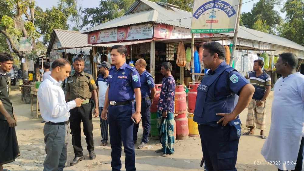 রাজিবপুরে নাশকতা ঠেকাতে উপজেলা প্রশাসনের যৌথ মহড়া