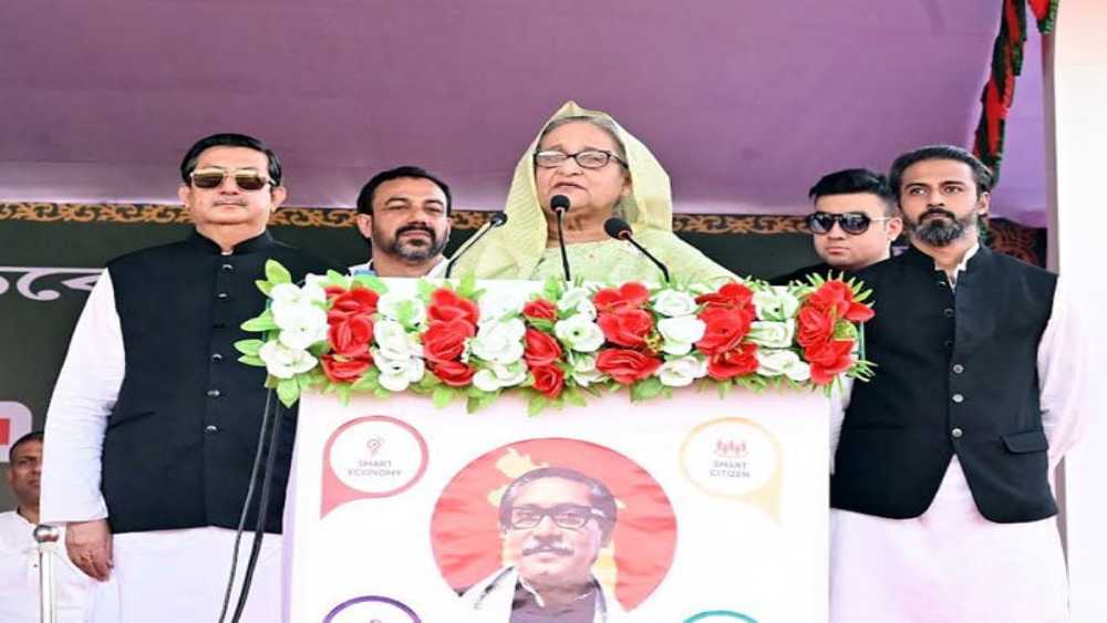নৌকা মার্কায় ভোট দিয়ে আবারও সেবা করার সুযোগ দেওয়ার আহ্বান প্রধানমন্ত্রীর