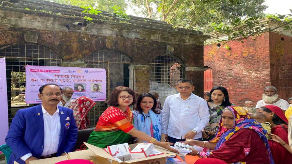 গাইবান্ধায় BSCF ফাউন্ডেশনের স্বাস্থ্য ক্যাম্প ও শীতবস্ত্র বিতরণ