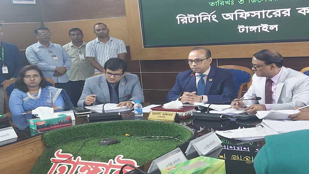 টাঙ্গাইলে ৮ জন স্বতন্ত্র ও ১ জন বিএনএম প্রার্থীর মনোনয়নপত্র বাতিল