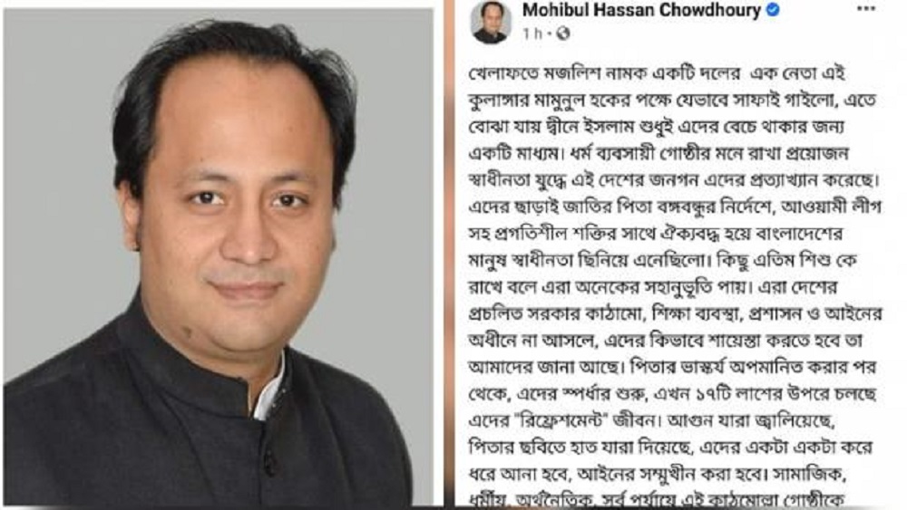 শিক্ষা উপমন্ত্রী মহিবুল হাসান চৌধুরী নওফেল-ফাইল ছবি 