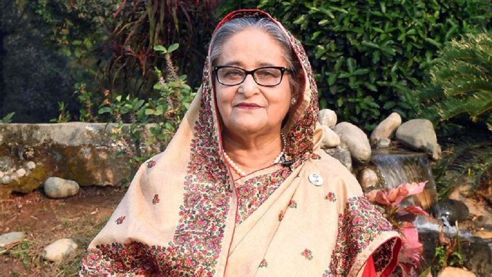 বাংলা নববর্ষ উপলক্ষে বুধবার সন্ধ্যায় জাতির উদ্দেশে ভাষণ দেন-ছবি: পিএমও