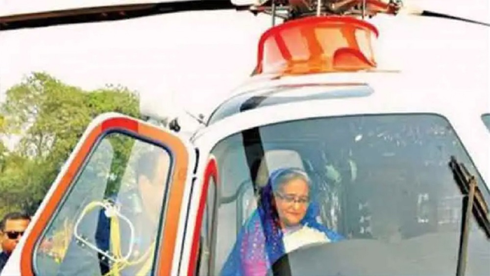 হেলিকপ্টার থেকে সুনামগঞ্জ ও নেত্রকোনার বন্যা পরিস্থিতি পরিদর্শন করেছেন প্রধানমন্ত্রী শেখ হাসিনা-ছবি: সময় ট্রিবিউন