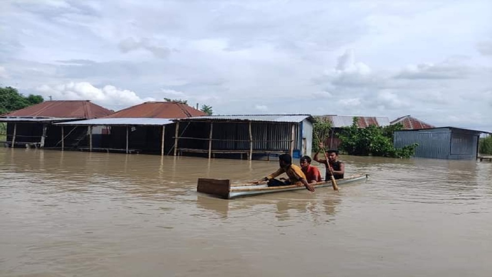 পদ্মার পানি বাড়ায় লালমনিরহাটে জলাবদ্ধতা সৃষ্টি হয়েছে। ছবি: সংগৃহীত